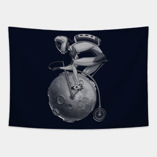 Astronaut Riding a Bike Tapestry