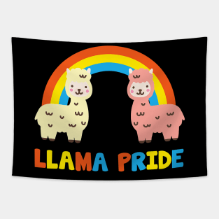 Llama Pride Alpaca Gay Fun Sweet Rainbow Tapestry