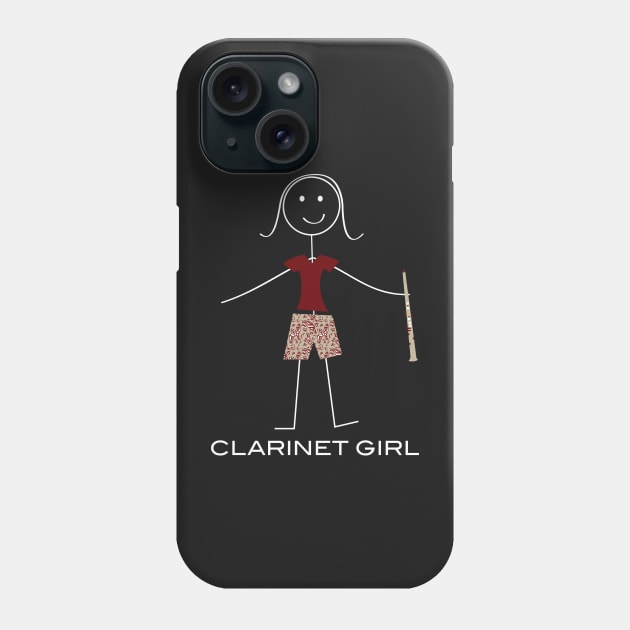 Funny Womens Clarinet Girl Phone Case by whyitsme
