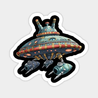 Retro UFO Magnet