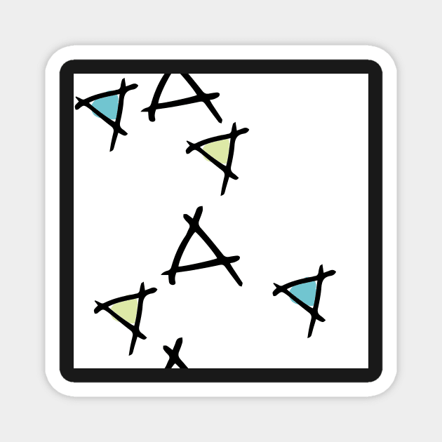 Tumbling Triangles Magnet by counterclockwise