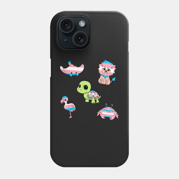 Transgender Pride Animals Phone Case by Wenby-Weaselbee