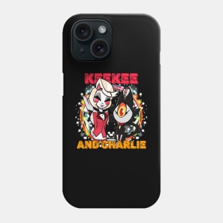 Hazbin Hotel Keekee And Charlie With Rainbow Circle Frame Phone Case