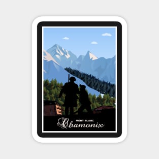 Chamonix,Mont Blanc,Travel Poster Magnet