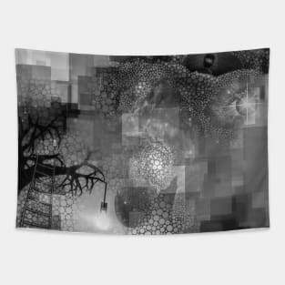 Tree with hanging light bulb Tapestry