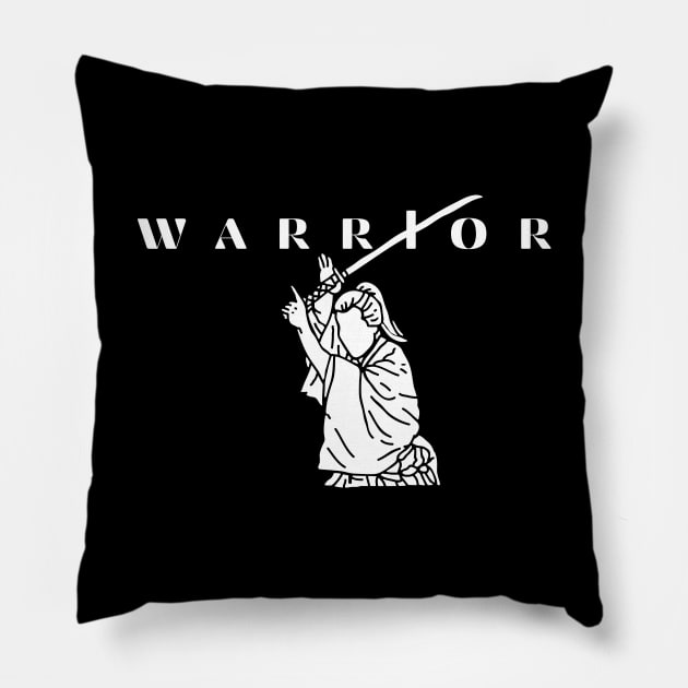 Female Samurai Warrior Pillow by MyUniqueTee