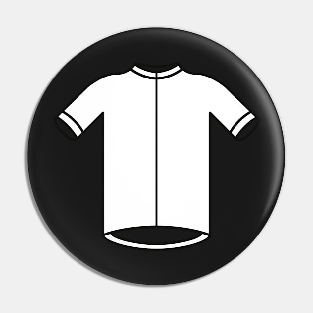 White Young Riders Cycling Jersey Pattern Pin by Radradrad