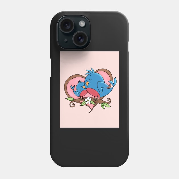 Mama and baby bird Phone Case by jardakelley