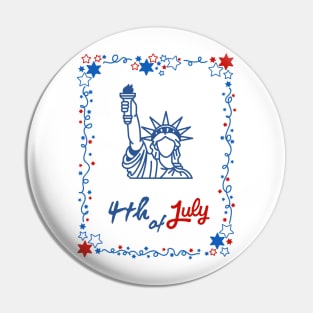 Fourth of July design Pin