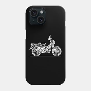 CT125 Motorcycle White Sketch Art Phone Case