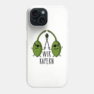 Funny pirate capers Phone Case