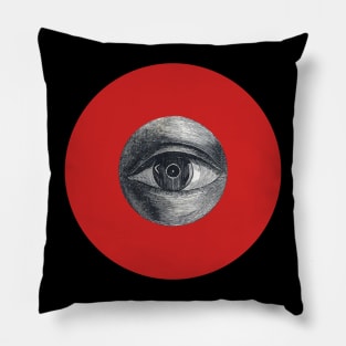 Halloween All Seeing Eye. Signs, and Omens - Red and Black Pillow
