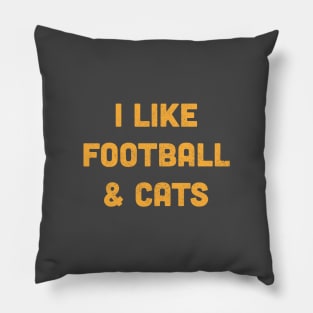 Football & Cats Pillow