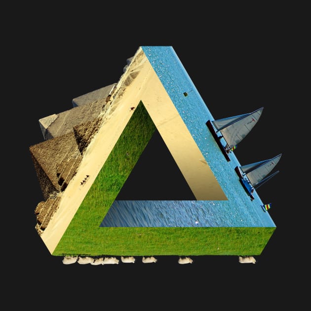 Impossible earth (penrose triangle) by Bomdesignz