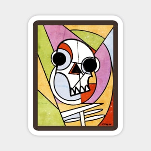 Cubist Skull Magnet