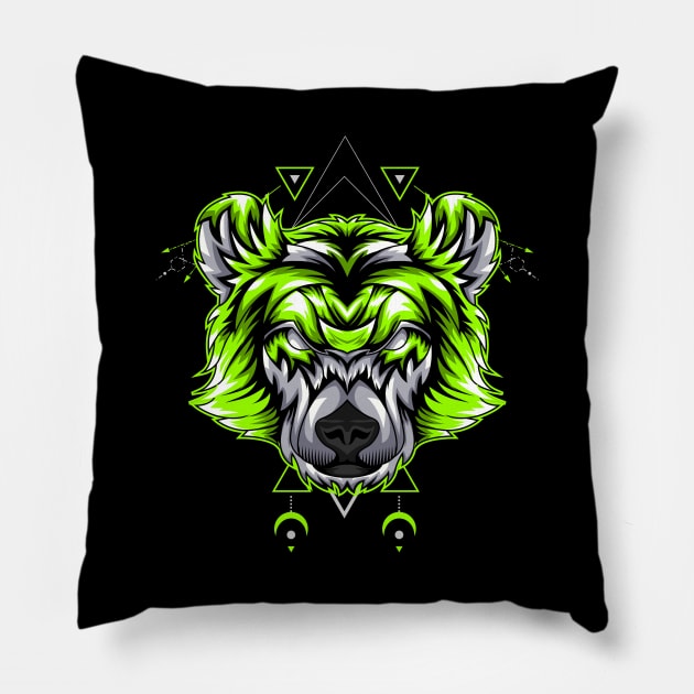 bear mask Pillow by SHINIGAMII