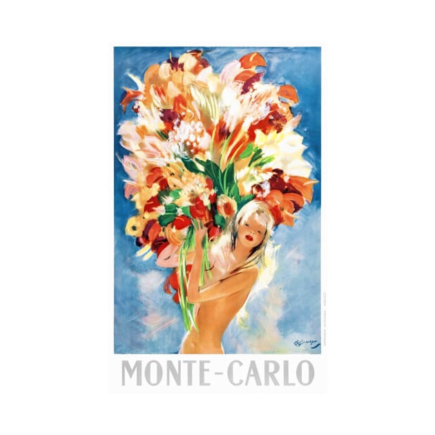 Vintage Travel Poster Monte Carlo Monaco by vintagetreasure