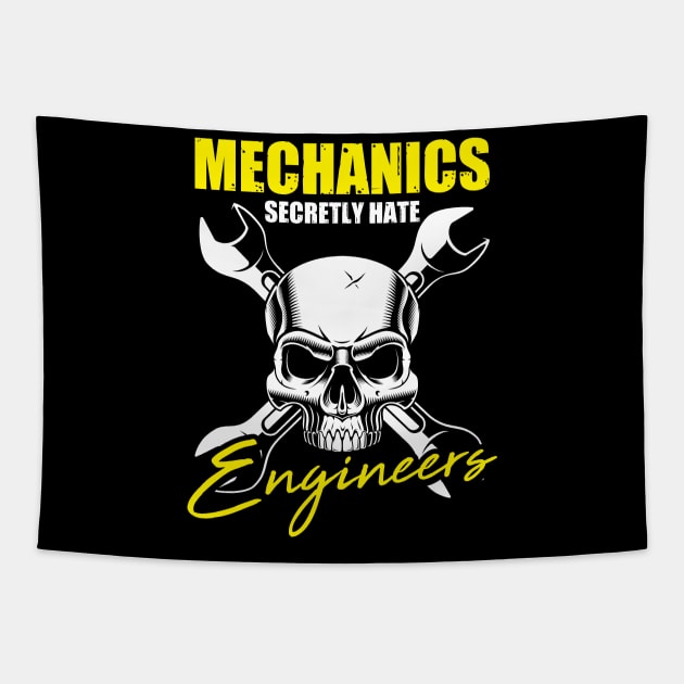 Funny Mechanic and Engineers Diesel Mechanic Quote  Mechanic Tapestry by Riffize