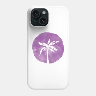 Watercolor Palm Tree Purple Cloud Phone Case