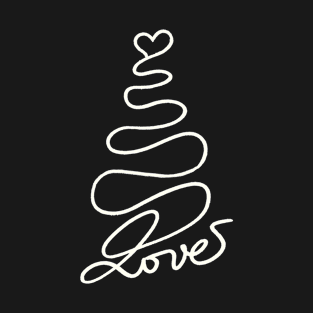 Love Christmas tree in ivory T-Shirt