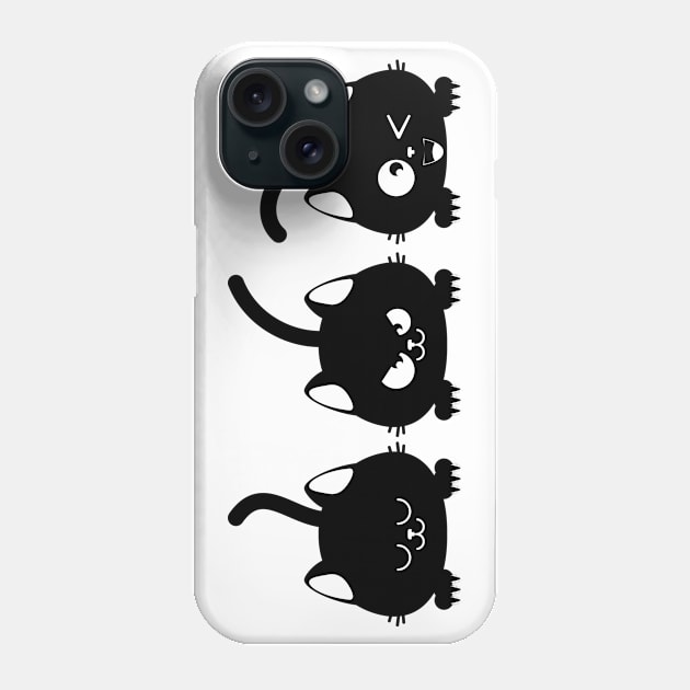 Black kitty buddies Phone Case by AnnArtshock