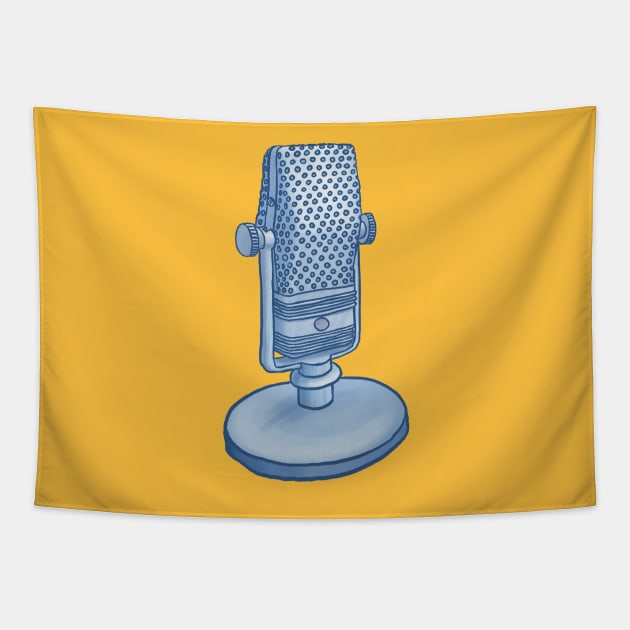 Retro microphone Tapestry by ElectronicCloud