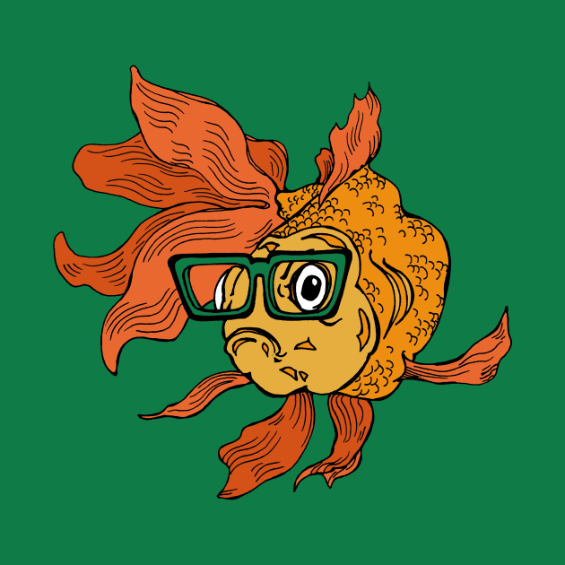 Hipster Goldfish by artfulfreddy