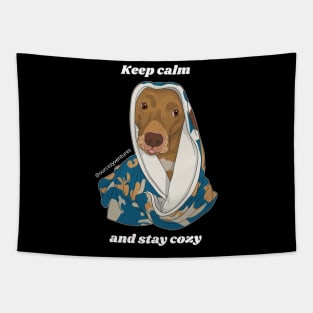 Keep calm and stay cozy Tapestry