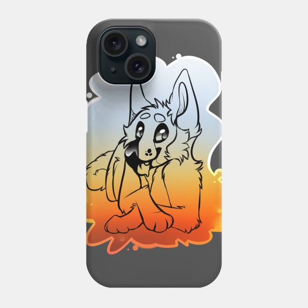 Gradient Dog Phone Case by rouxinit