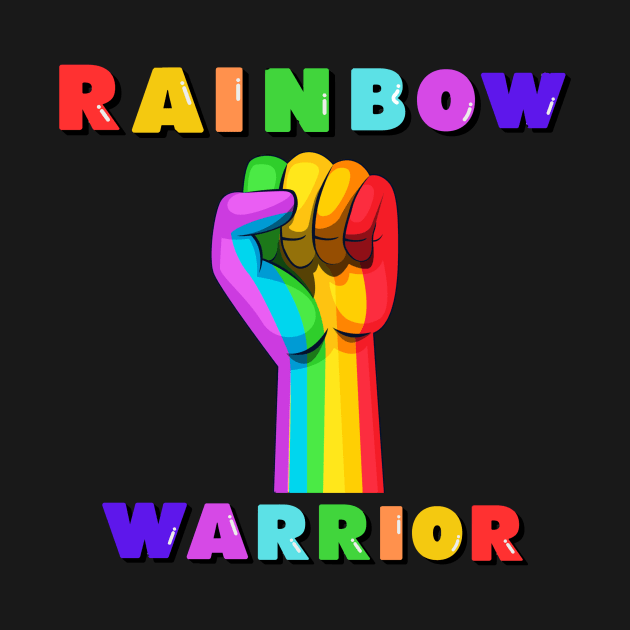 Rainbow Warrior pride month LGBTQ fist by PixelGraphy