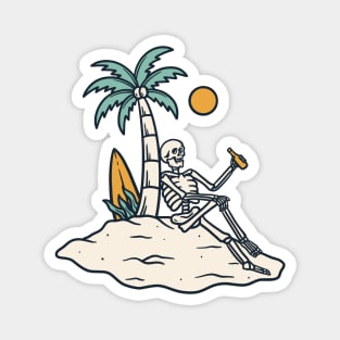 Relaxed Skull Holiday Magnet