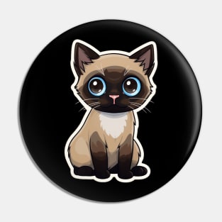 Cute Siamese Cat Lover Funny Siamese Cat Pin