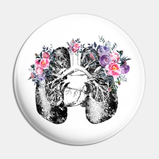 Lungs and Heart Pin