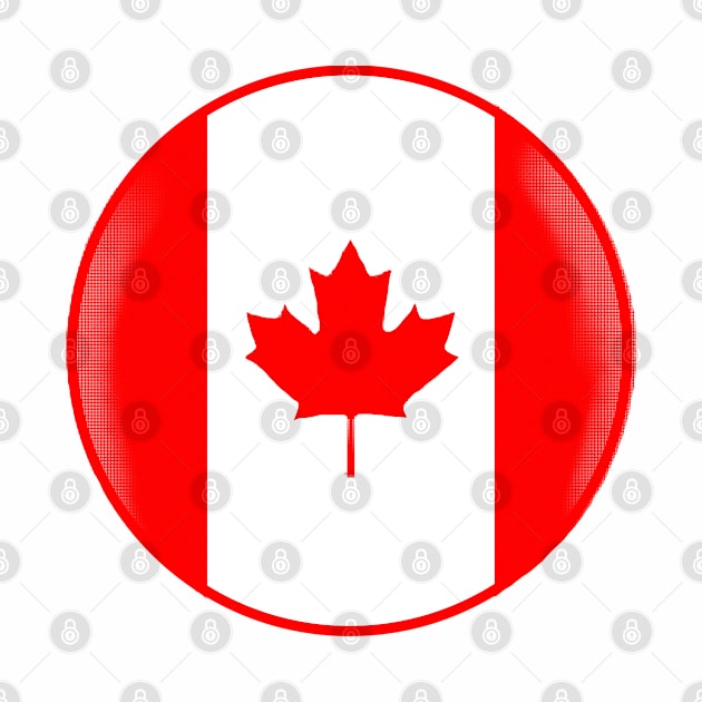 Canada Retro Canadian Maple Leaf Flag Emblem by PlanetMonkey