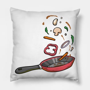 Pan with Vegetables Pillow