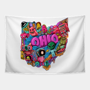 OHIO DOODLES Tapestry