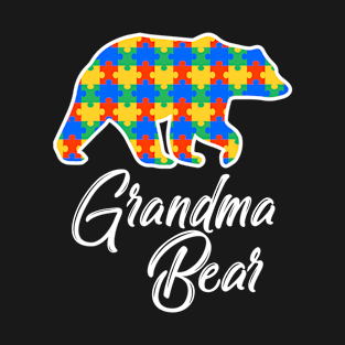 Bear Autism Puzzle Awareness Grandma Bears T-Shirt