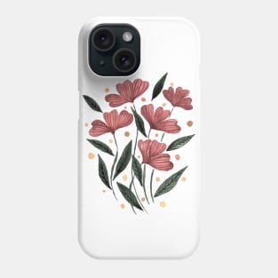 Cute florals - neutral palette Phone Case