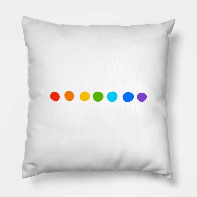 Rainbow Freckles Pillow by DoodleToots