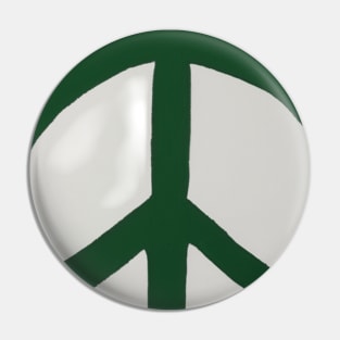 Peace Sign Green Shadow Silhouette Anime Style Collection No. 264 Pin