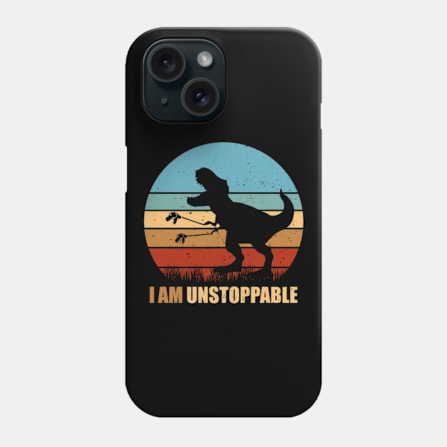 Now I Am Unstoppable - Funny Trex Phone Case by Seitori