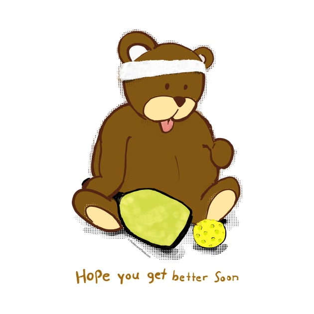 Pickleball teddy bear - Hope you get better soon by picklesandpasta