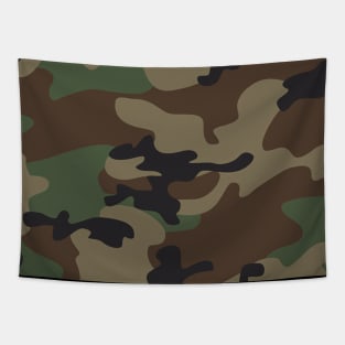 Green brown Camo Military Tapestry