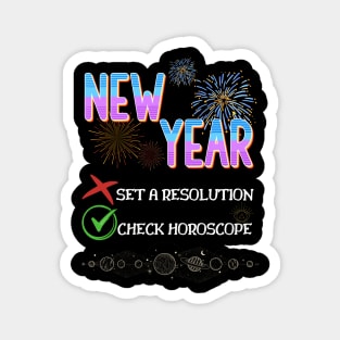 Funny New Year meme, Check horoscope Magnet