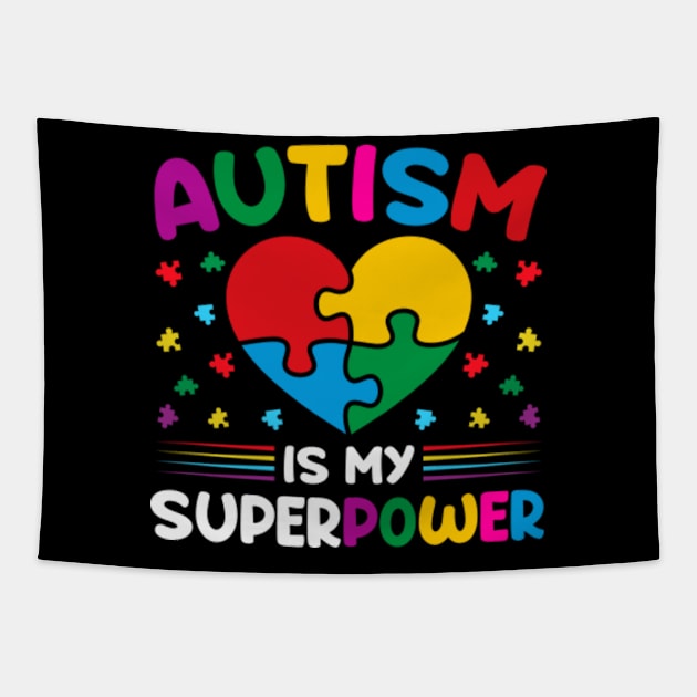 Autism Is My Superpower Tapestry by GreenCraft