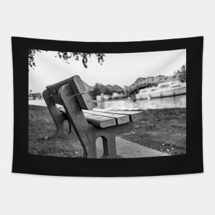 Bench overlooking the River Bure in the Norfolk village of Wroxham Tapestry