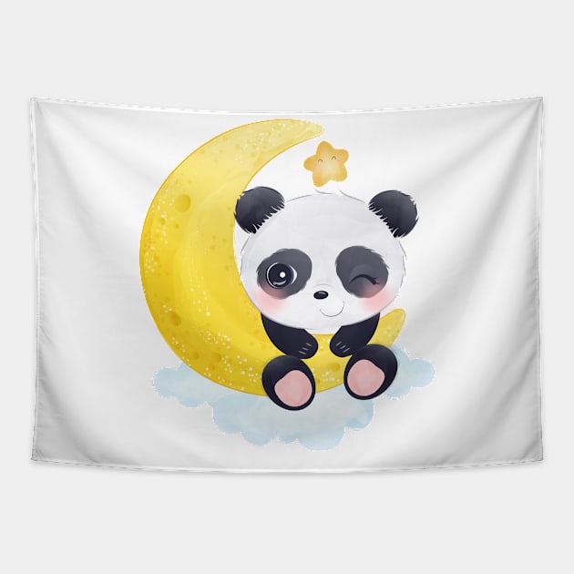 Panda Bear Tapestry by O2Graphic