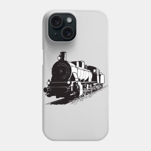 Drawing of the old locomotive Phone Case