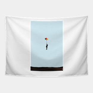 Kid and balloons Tapestry