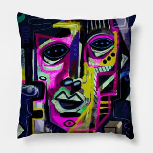 Abstract faces Pillow